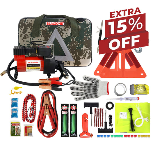 Auto Roadside Emergency Car Kit - Camo Digital